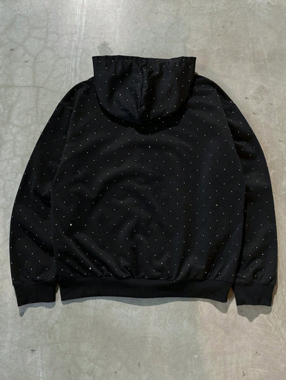 Black Faith Over Fear Star Print Full Zip Hoodie