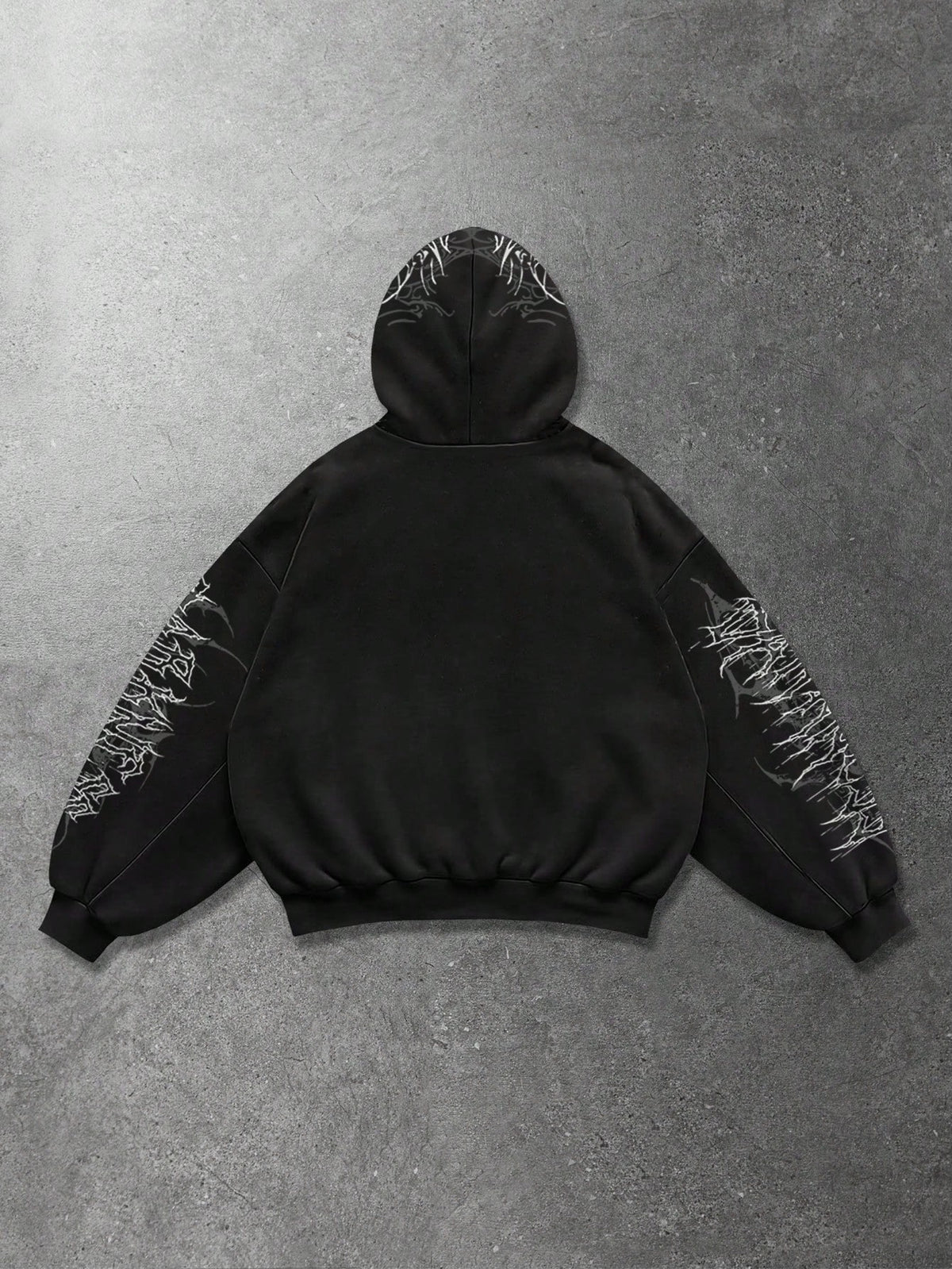 Black Gothic Tribal Graphic Hoodie