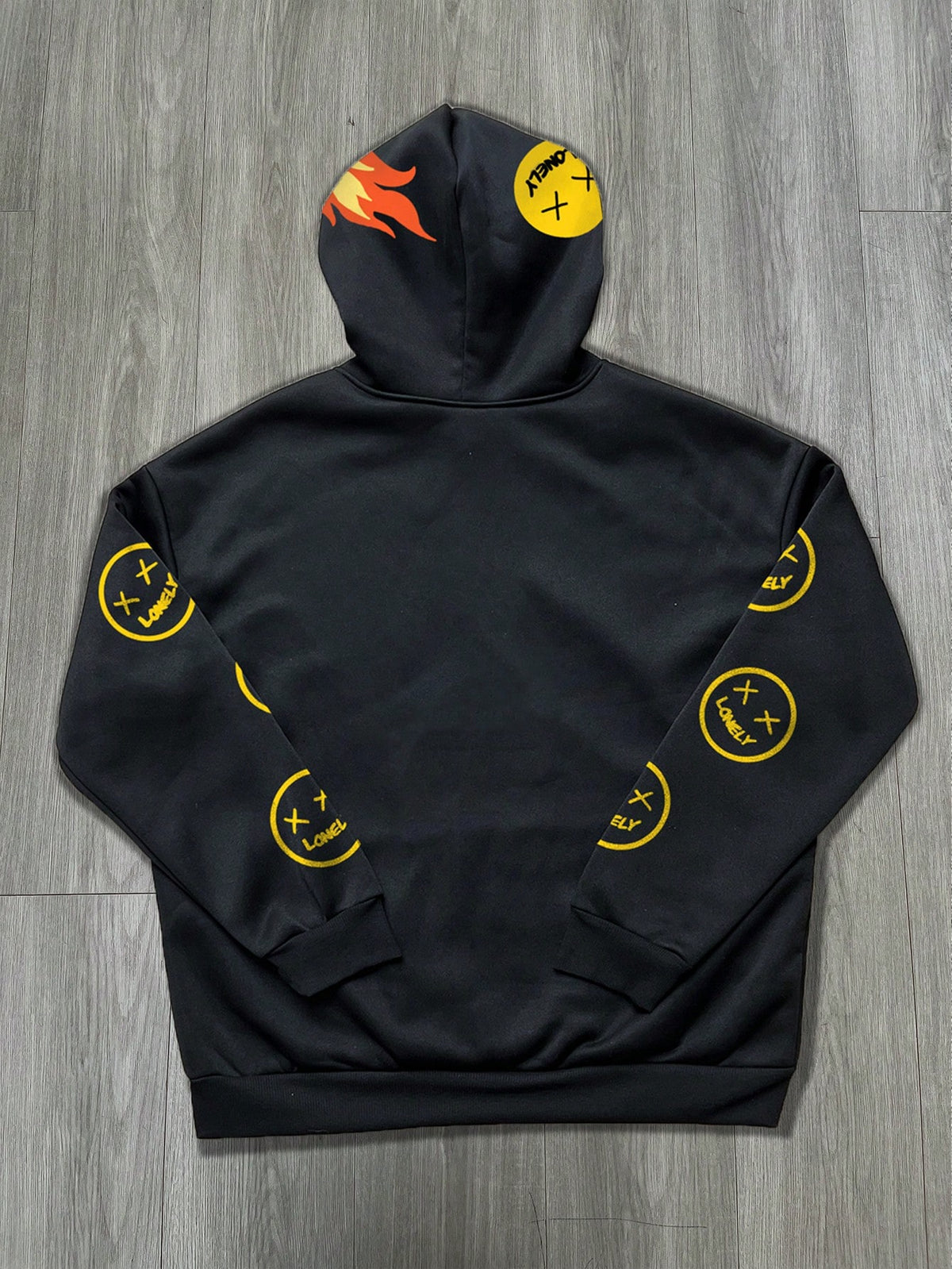 Black Less Friends More Money Graphic Hoodie