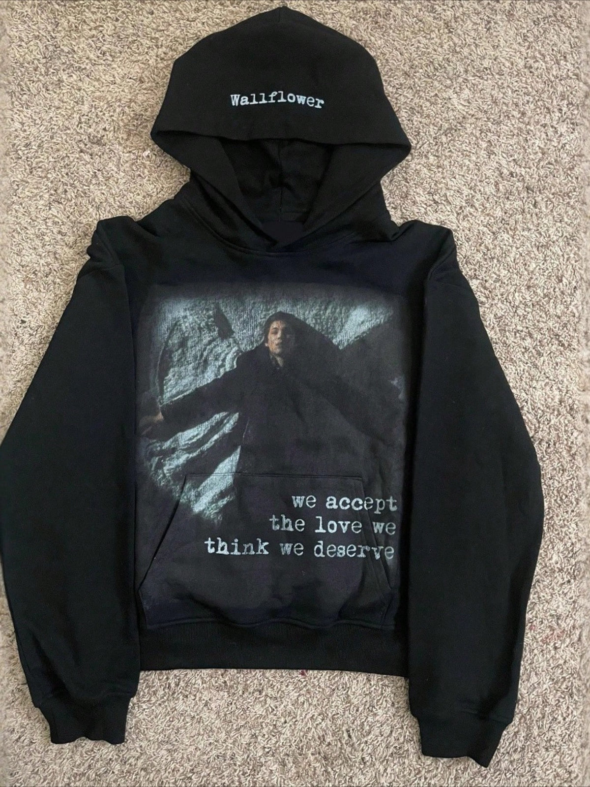 Black Wallflower Film Graphic Printed Hoodie