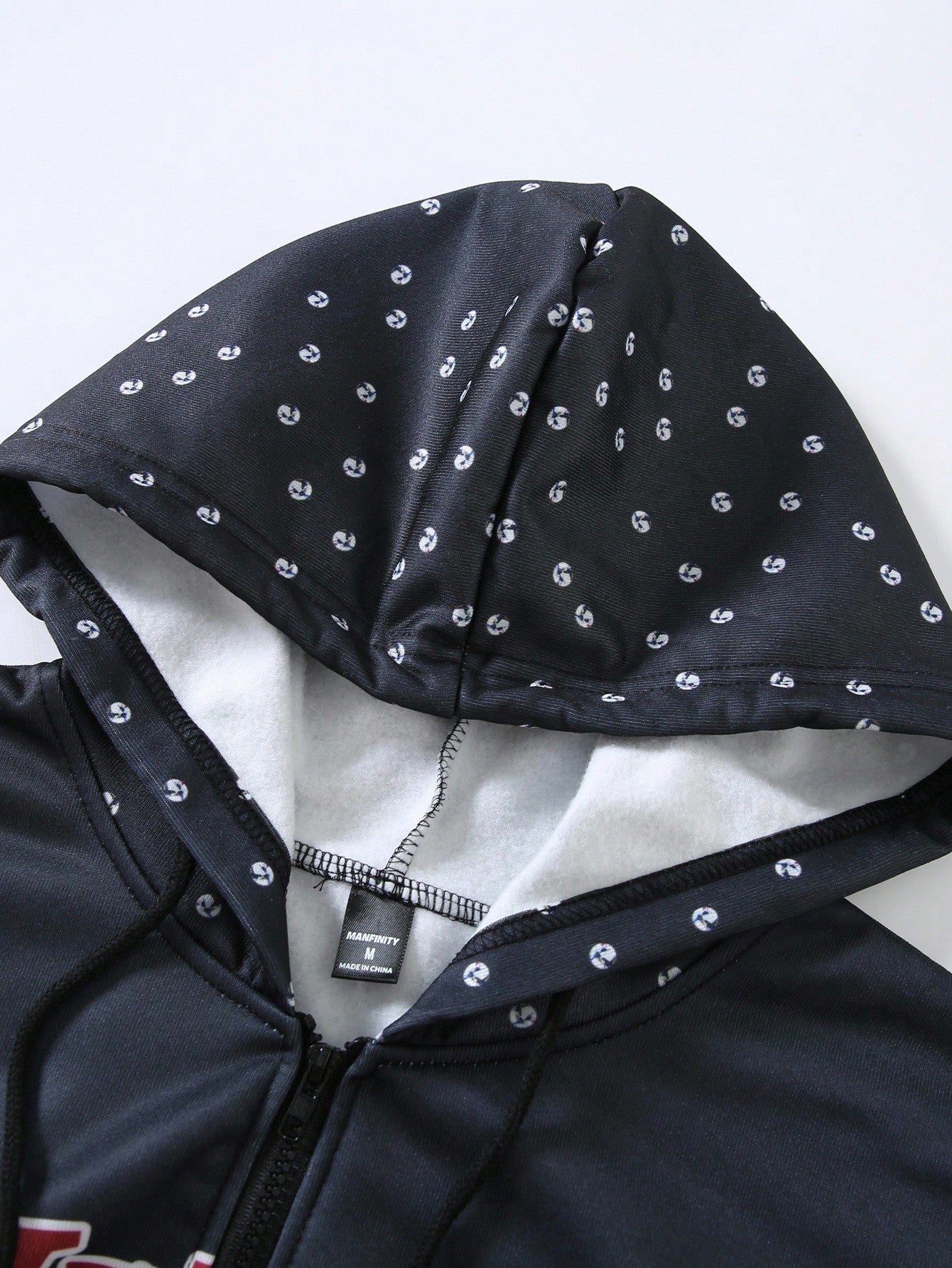 Black Who Cares Get Money Graphic Full Zip Hoodie