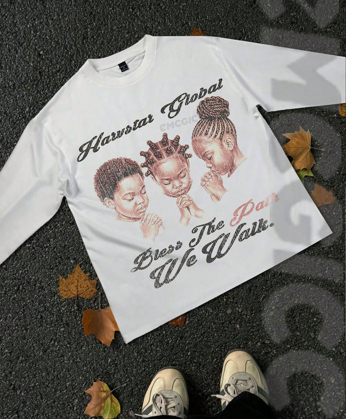 Bless The Path Graphic Long Sleeve Shirt