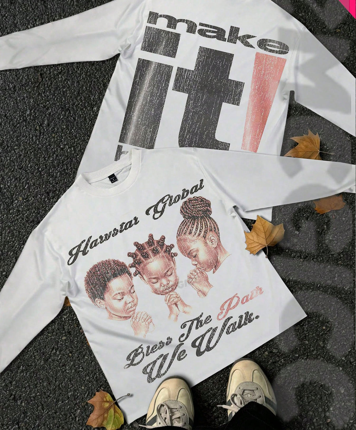 Bless The Path Graphic Long Sleeve Shirt