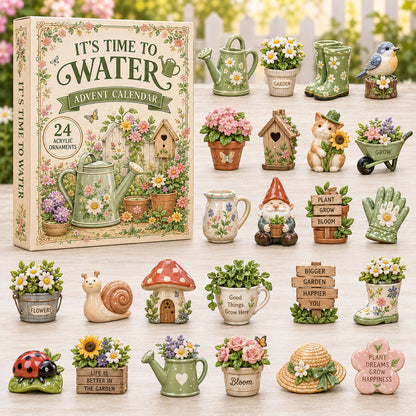 CHRISTMAS KICKOFF 40% OFF - Blooming Garden Advent Calendar 2026 - 24-Day Festive Countdown, Acrylic Charms Blind Box - Gift For Gardening Lovers