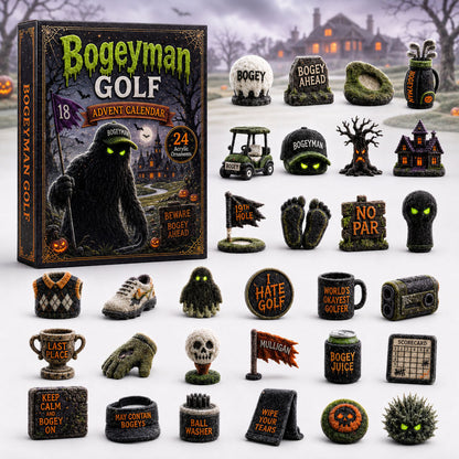 HALLOWEEN KICKOFF 40% OFF - Bogeyman Golf Advent Calendar 2026 - 24-Day Festive Countdown, Acrylic Charms Blind Box - Gift For Golf Lovers AC0HA039