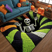 Bone Chiller Halloween Skeleton Area Rug