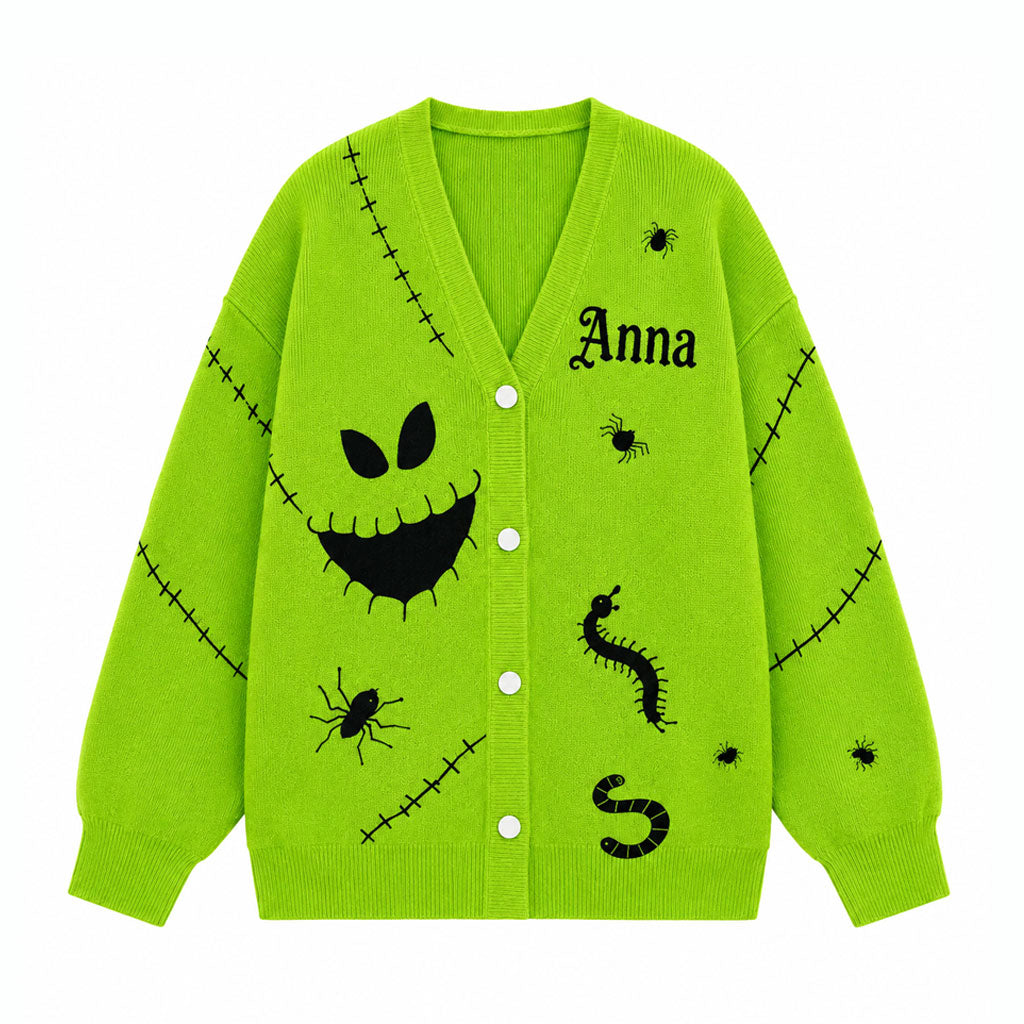 Boogie Halloween Lime Green Cardigan
