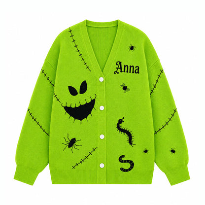 Boogie Halloween Lime Green Cardigan