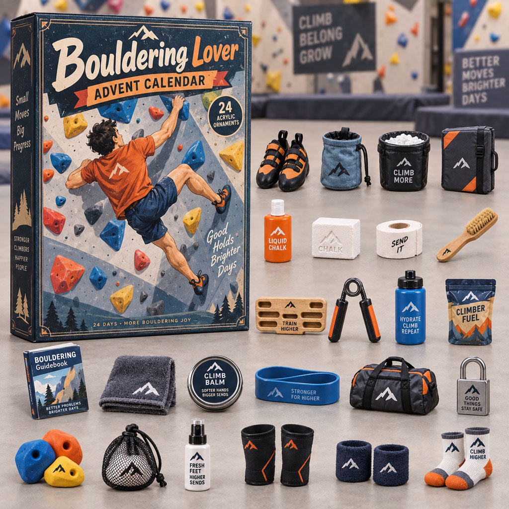 CHRISTMAS KICKOFF 40% OFF - Bouldering Lover Advent Calendar 2026 - 24-Day Festive Countdown, Acrylic Charms Blind Box - Gift For Climbing Lovers AC0NT256