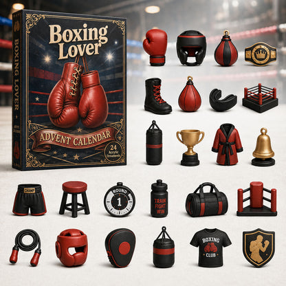 CHRISTMAS KICKOFF 40% OFF - Boxing Lover Advent Calendar 2026 - 24-Day Festive Countdown, Acrylic Charms Blind Box - Gift For Sport Lovers AC0HA057