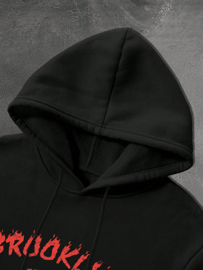 Brooklyn Skull Gang Graphic Black Hoodie
