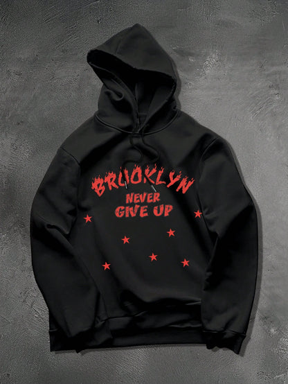 Brooklyn Skull Gang Graphic Black Hoodie