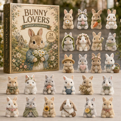 CHRISTMAS KICKOFF 40% OFF - Bunny Lovers Advent Calendar 2026 - 24-Day Festive Countdown, Acrylic Charms Blind Box - Gift For Farm Lovers AC0TM028