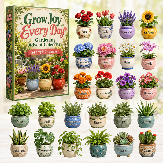 ☀️ CHRISTMAS KICKOFF 40% OFF 🌻 - Grow Joy Every Day Gardening Advent Calendar 2026 - 24-Day Festive Countdown, Acrylic Charms Blind Box - Gift For Gardening Lovers