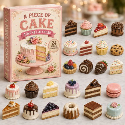 CHRISTMAS KICKOFF 40% OFF - Cake Delight Advent Calendar 2026 - 24-Day Festive Countdown, Acrylic Charms Blind Box - Gift For Bakers