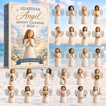 CHRISTMAS KICKOFF 40% OFF - Guardian Angel Advent Calendar 2026 - 24-Day Festive Countdown, Acrylic Charms Blind Box - Gift For Family & Friends AC0HT211