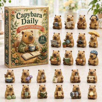CHRISMAST KICKOFF 40% OFF - Capybara Daily Advent Calendar 2026 - 24-Day Festive Countdown, Acrylic Charms Blind Box - Gift For Capybara Lovers AC0HA088
