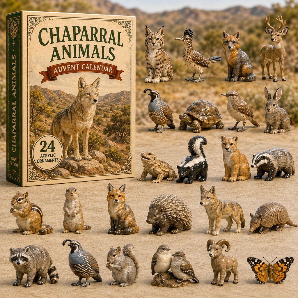 CHRISTMAS KICKOFF 40% OFF - Chaparral Animals Life Advent Calendar 2026 - 24-Day Festive Countdown, Acrylic Charms Blind Box - Gift For Animal Lovers AC0TM198