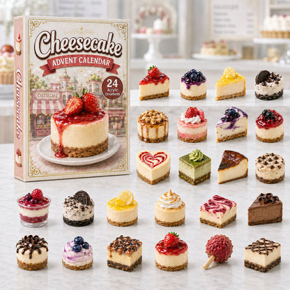 CHRISTMAS KICKOFF 40% OFF - Cheesecake Sweet Treat Advent Calendar 2026 - 24-Day Festive Countdown, Acrylic Charms Blind Box - Gift For Dessert Lovers AC0HA236