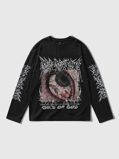 Child of God Graphic Cyber Grunge Long Sleeve Tee