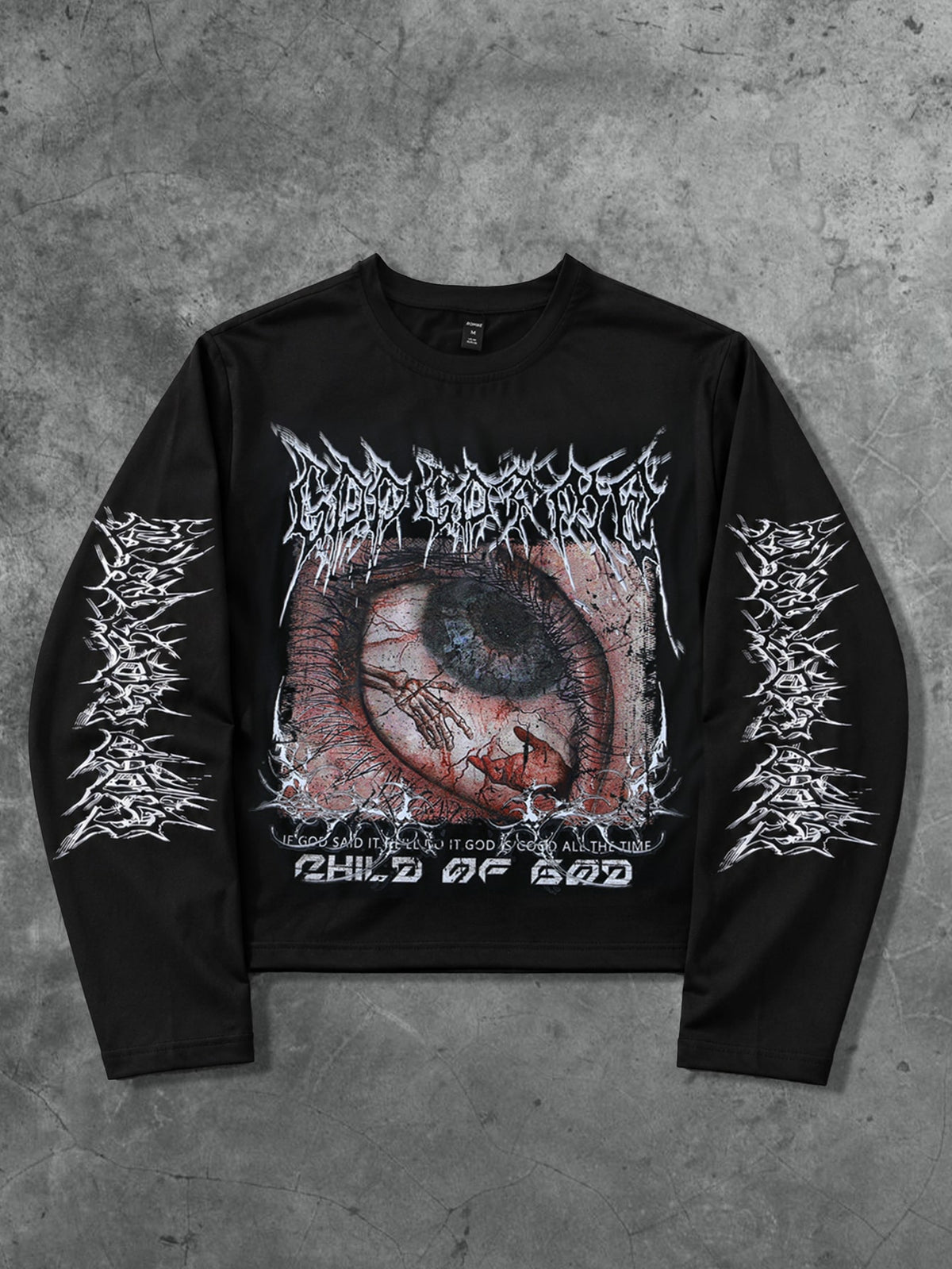 Child of God Graphic Cyber Grunge Long Sleeve Tee