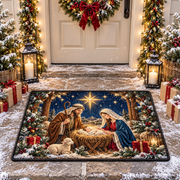 Christmas Nativity Scene Non-Slip Front Door Mat