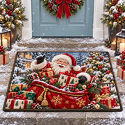 Christmas Santa Claus Gifts Festive Holiday Doormat