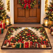 Christmas Tree Doormat Holiday Front Door Entrance Mat