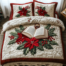 Christmas Book Nook Quilted Bedding Set NCU0DV2076