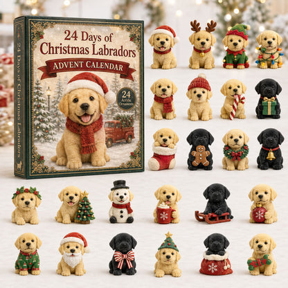 CHRISTMAS KICKOFF 40% OFF - Christmas Labrador Advent Calendar 2026 - 24-Day Festive Countdown, Acrylic Charms Blind Box - Gift For Labrador Lovers AC0TH029