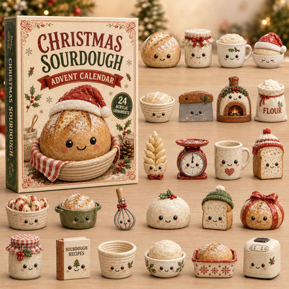 CHRISTMAS KICKOFF 40% OFF - Christmas Sourdough Advent Calendar 2026 - 24-Day Festive Countdown, Acrylic Charms Blind Box - Gift For Baking Lovers AC0TM083