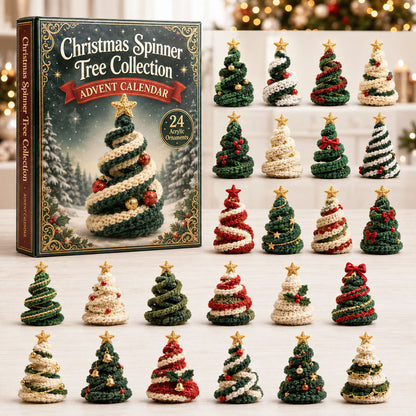 CHRISTMAS KICKOFF 40% OFF - Christmas Spinner Tree Collection Advent Calendar 2026 - 24-Day Festive Countdown, Acrylic Charms Blind Box - Gift For Christmas AC0TH178
