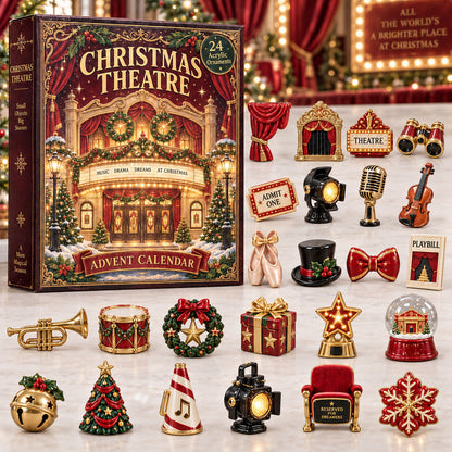 CHRISTMAS KICKOFF 40% OFF - Christmas Theatre Advent Calendar 2026 - 24-Day Festive Countdown, Acrylic Charms Blind Box - Gift For Theatre Lovers AC0TM296