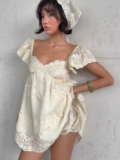 Cloud Babydoll Mini Dress