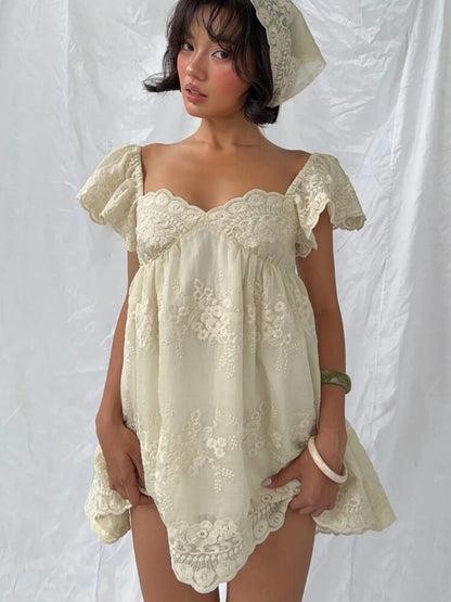 Cloud Babydoll Mini Dress