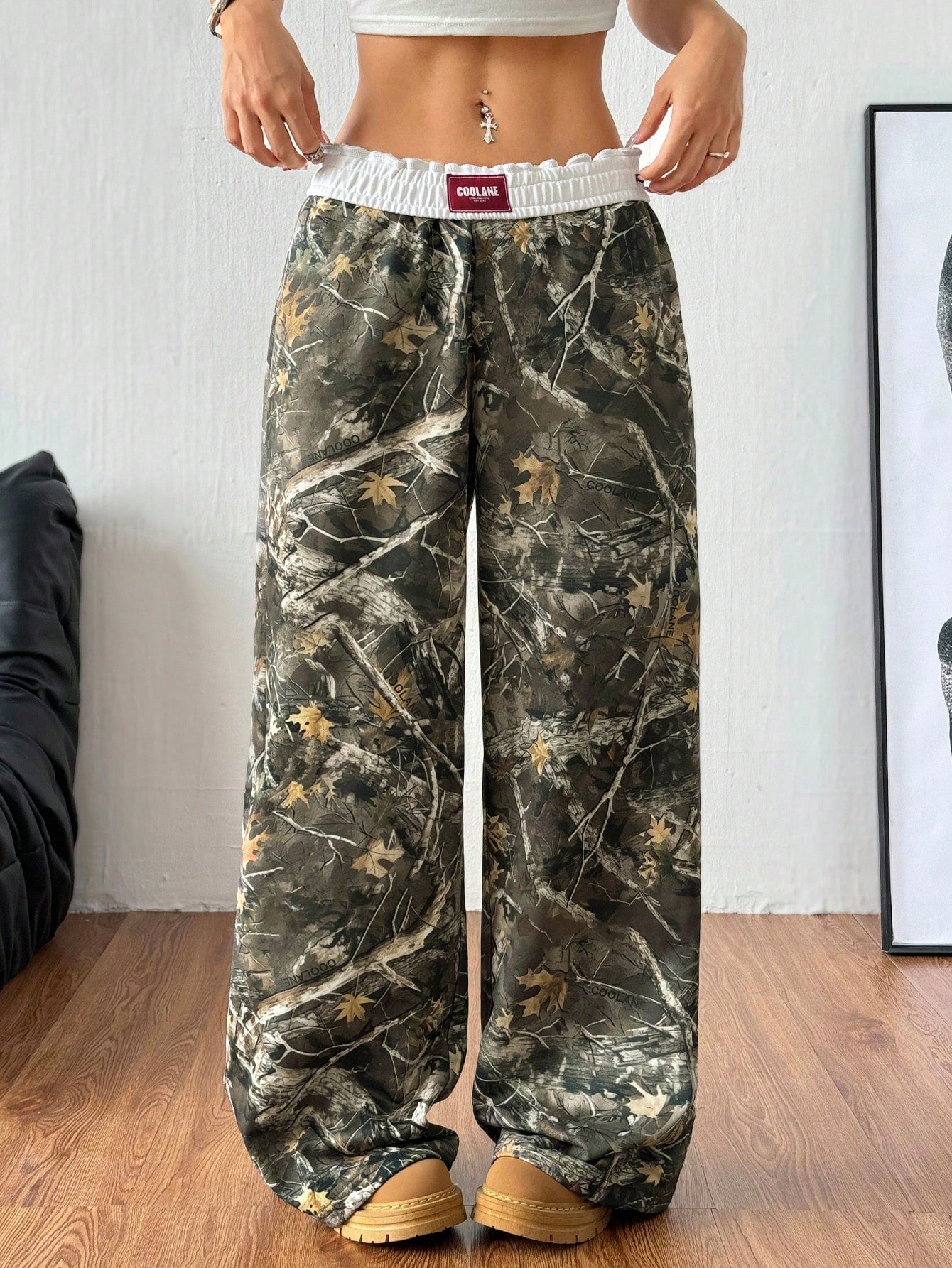 Coolane Women’s Camo Wide Leg Cargo Pants