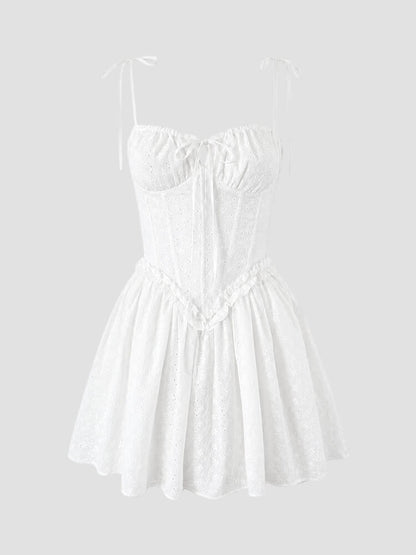 Coquette Eyelet Mini Dress