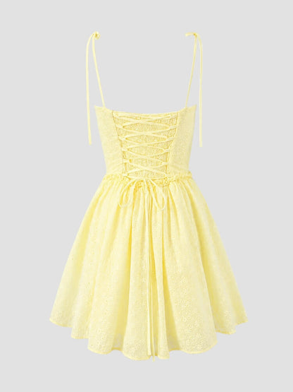 Coquette Eyelet Mini Dress