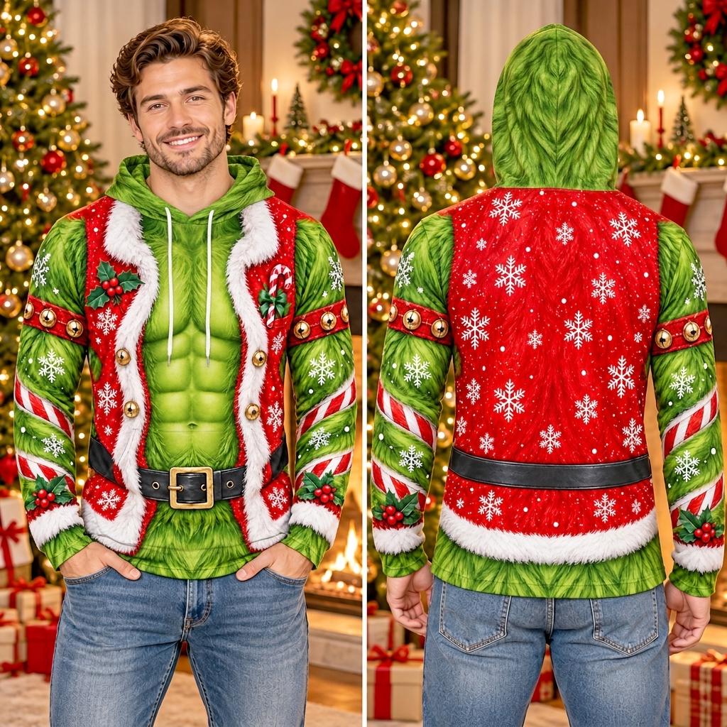 Couples' Grinch Body Funny Christmas Ugly Sweater