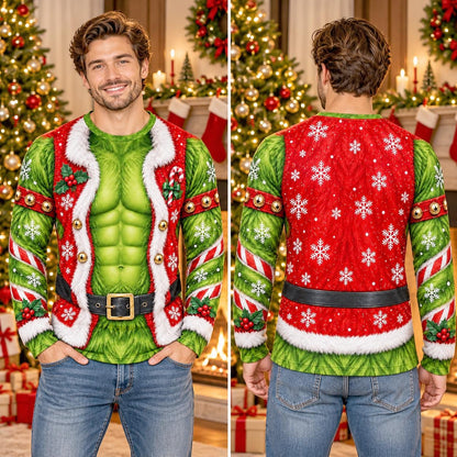 Couples' Grinch Body Funny Christmas Ugly Sweater