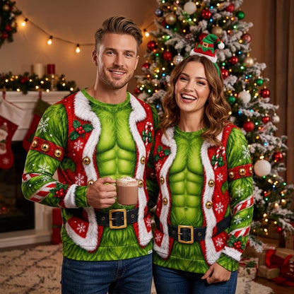 Couples' Grinch Body Funny Christmas Ugly Sweater
