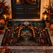 Creepy Evil Clown Circus Gate Halloween Doormat Outdoor