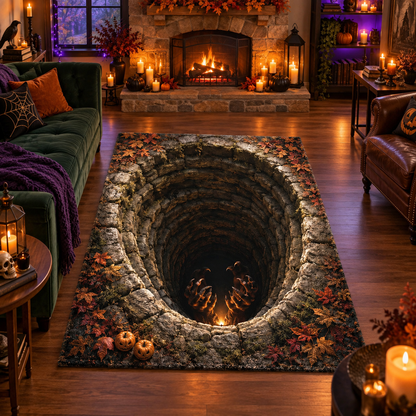 Creepy Pit Hands Halloween Area Rug