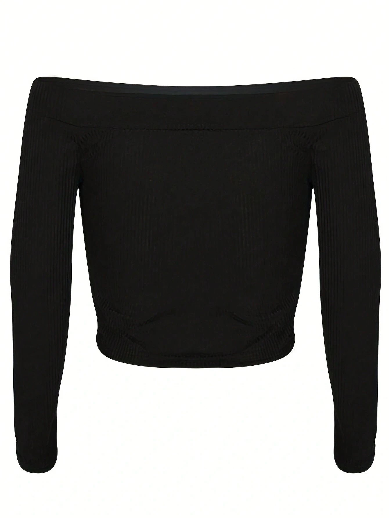 Cropped Off-Shoulder Ghost Claw Print Top