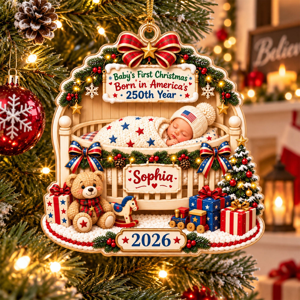 Personalized Baby's First Christmas Ornament UKTD6100901