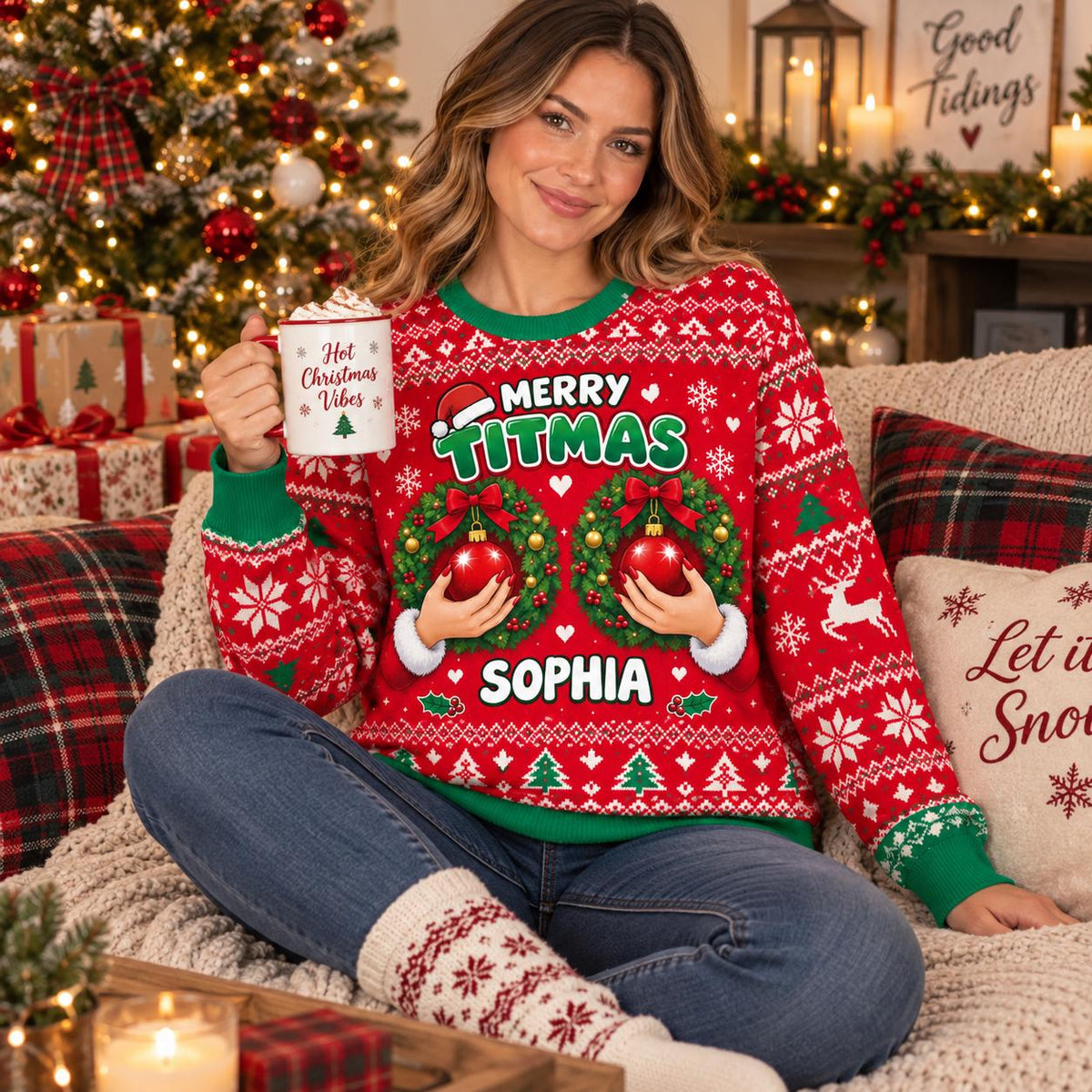 Custom Merry Titmas Funny Ugly Christmas Sweater