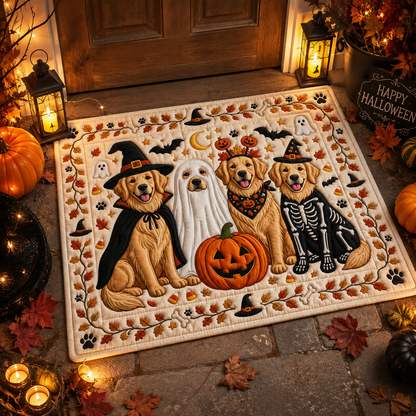 Cute Golden Retriever Halloween Costumes Halloween Gate Doormat