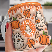 Cute Spooky Vibes Halloween Ghosts and Pumpkins Mug
