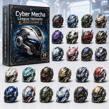 CHRISTMAS KICKOFF 40% OFF - Cyber Mecha League Helmets Advent Calendar 2026 - 24-Day Festive Countdown, Acrylic Charms Blind Box - Gift For Helmets Lovers AC0HA030
