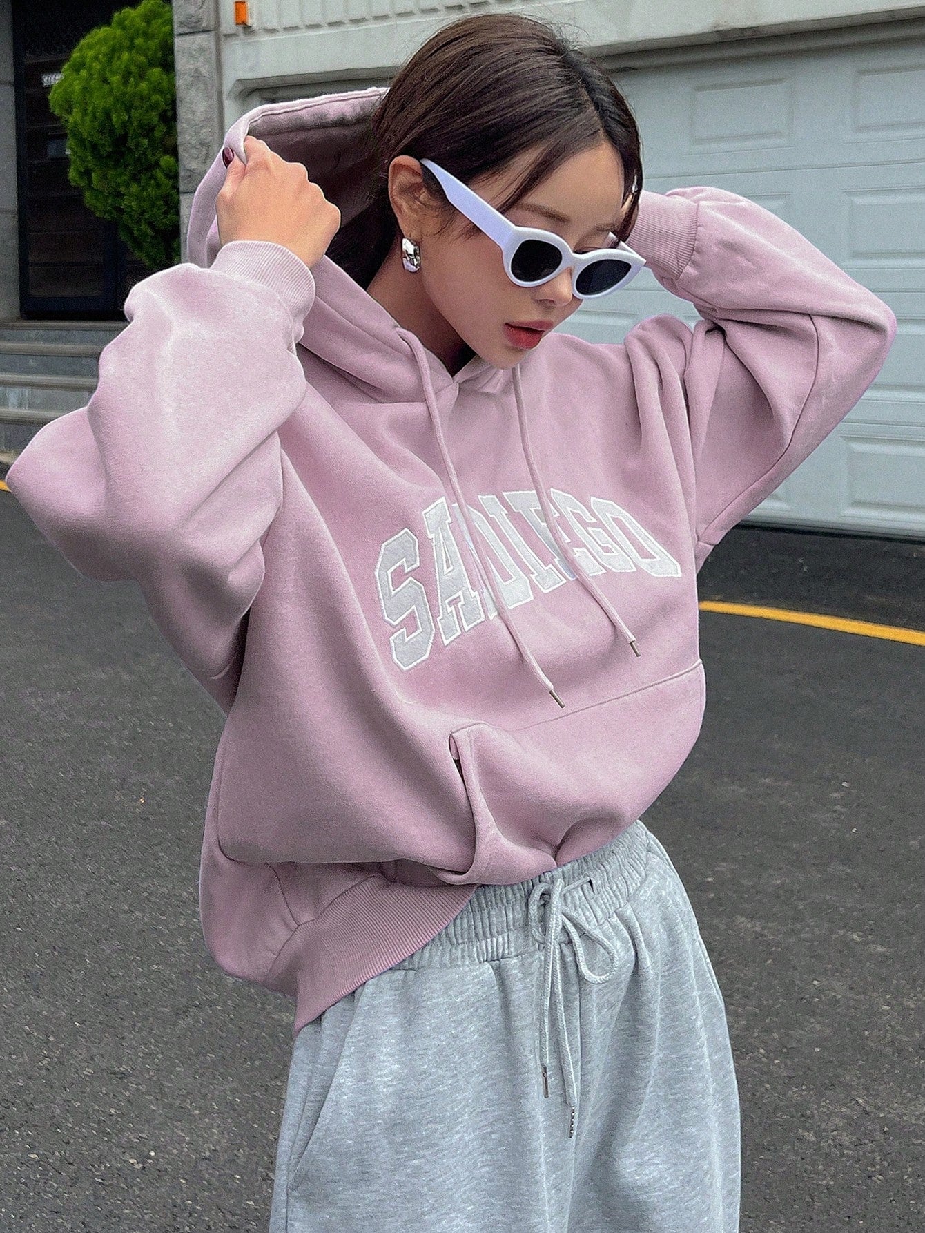 Thermal Lined Hooded Sweatshirt for Women